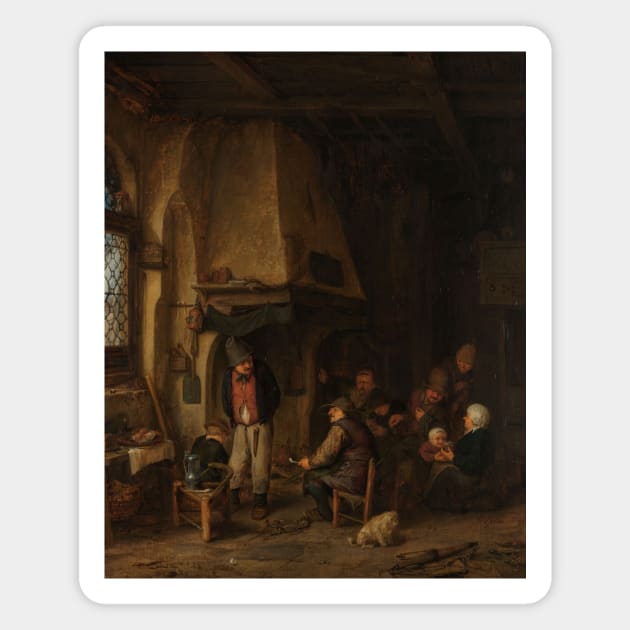 The Ice Skaters by Adriaen van Ostade Magnet by Classic Art Stall